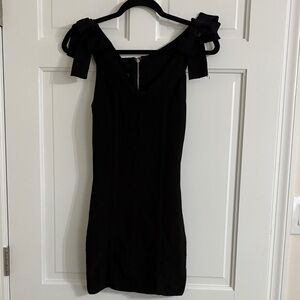 Bebe black bow dress